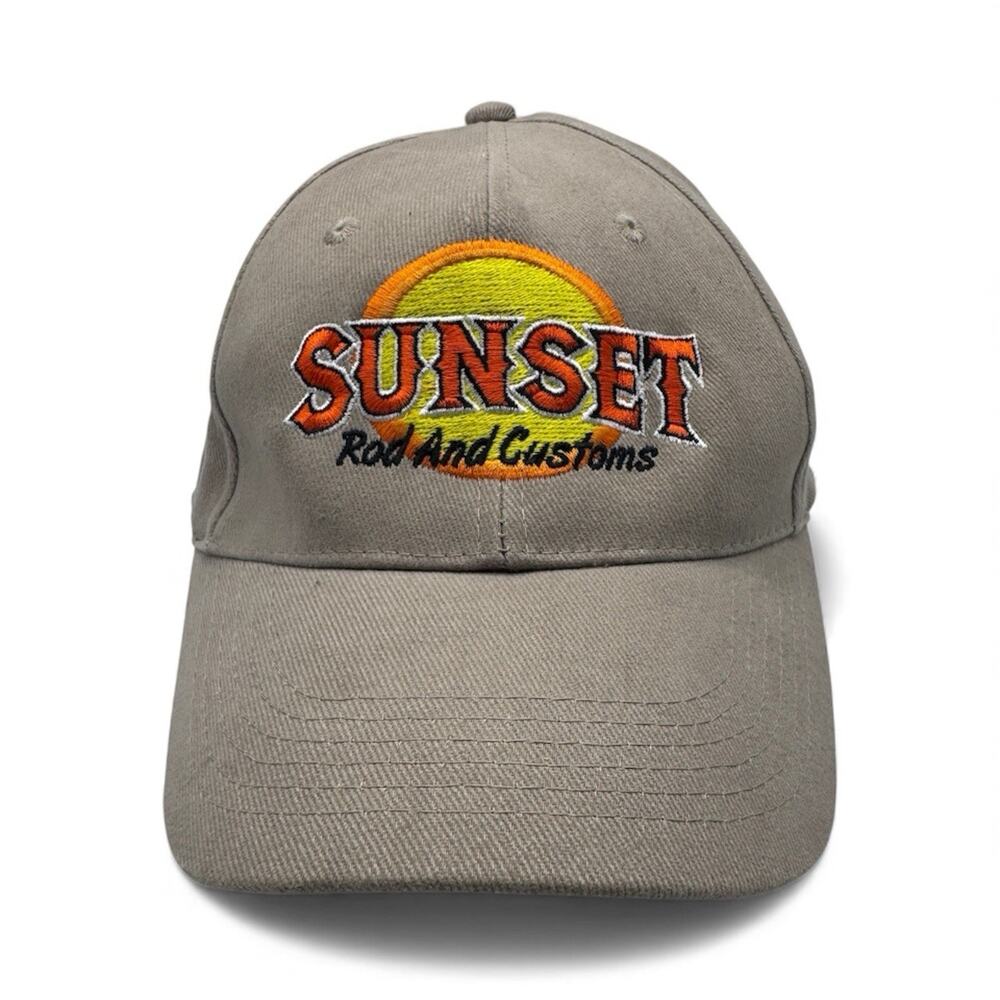 Sunset Rod And Customs Hat San Antonio Classic Car Mechanic Cap Vintage Defunct